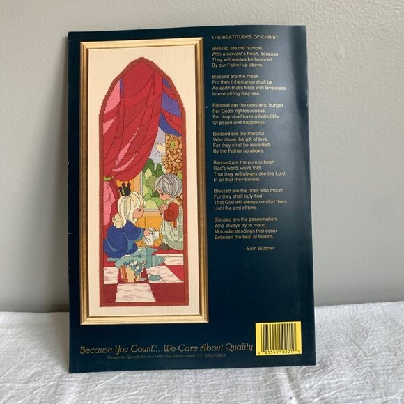 Precious Moments PMW-1 Blessed are the Poor in Spirit Cross Stitch Pattern Book - Picture 2 of 3